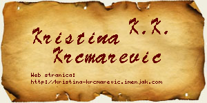 Kristina Krčmarević vizit kartica